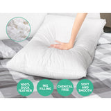 NNEDSZ  Bedding Duck Feather Down Twin Pack Pillow