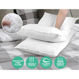 NNEDSZ Bedding King Size 4 Pack Bed Pillow Medium*2 Firm*2 Microfibre Fiiling