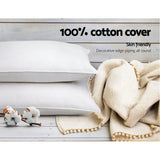 NNEDSZ Bedding King Size 4 Pack Bed Pillow Medium*2 Firm*2 Microfibre Fiiling
