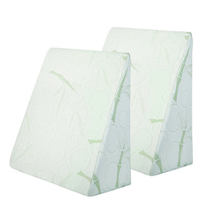 NNEDSZ Bedding 2X Memory Foam Wedge Pillow Neck Back Support with Cover Waterproof Bamboo