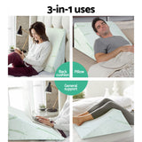 NNEDSZ Bedding 2X Memory Foam Wedge Pillow Neck Back Support with Cover Waterproof Bamboo
