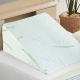 NNEDSZ Bedding 2X Memory Foam Wedge Pillow Neck Back Support with Cover Waterproof Bamboo