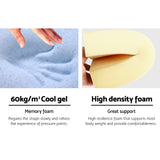 NNEDSZ Bedding 2X Memory Foam Wedge Pillow Neck Back Support with Cover Waterproof Blue