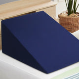NNEDSZ Bedding 2X Memory Foam Wedge Pillow Neck Back Support with Cover Waterproof Blue