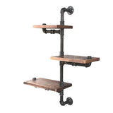 NNEDSZ Display Shelves Bookshelf Pipe Shelf Rustic Industrial Floating Wall Shelves DIY Brackets
