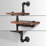 NNEDSZ Display Shelves Bookshelf Pipe Shelf Rustic Industrial Floating Wall Shelves DIY Brackets