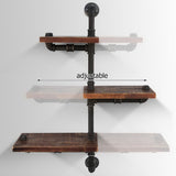 NNEDSZ Display Shelves Bookshelf Pipe Shelf Rustic Industrial Floating Wall Shelves DIY Brackets