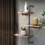 NNEDSZ Display Shelves Bookshelf Pipe Shelf Rustic Industrial Floating Wall Shelves DIY Brackets