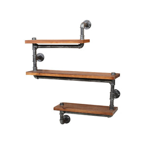 NNEDSZ Display Shelves Rustic Bookshelf Industrial DIY Pipe Shelf Wall Brackets