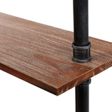 NNEDSZ Display Shelves Rustic Bookshelf Industrial DIY Pipe Shelf Wall Brackets