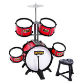 NNEDSZ Kids 7 Drum Set Junior Drums Kit Musical Play Toys Childrens Mini Big Band