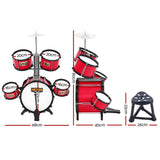 NNEDSZ Kids 7 Drum Set Junior Drums Kit Musical Play Toys Childrens Mini Big Band