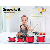 NNEDSZ Kids 7 Drum Set Junior Drums Kit Musical Play Toys Childrens Mini Big Band