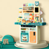 NNEDSZ Kids Kitchen Playset Pretend Play Food Sink Cooking Utensils 73pcs