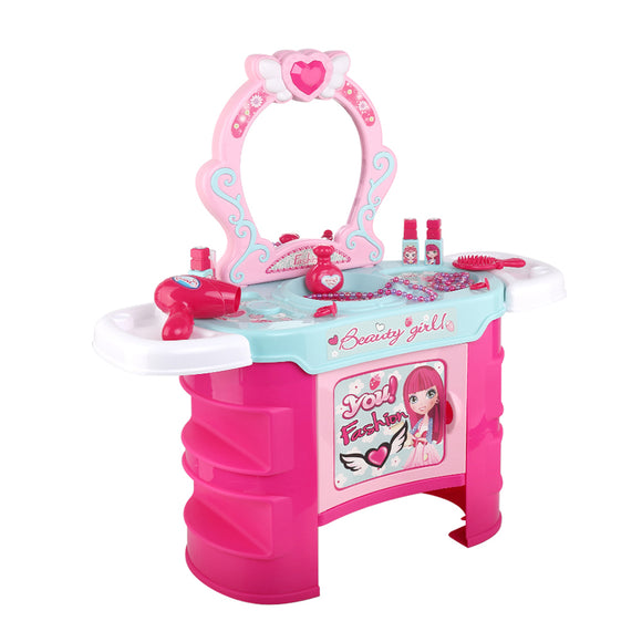 NNEDSZ Kids Makeup Desk Play Set - Pink