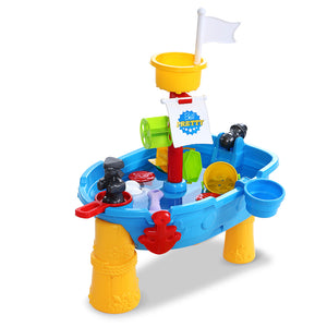 NNEDSZ  Kids Beach Sand and Water Toys Outdoor Table Pirate Ship Childrens Sandpit