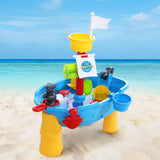 NNEDSZ  Kids Beach Sand and Water Toys Outdoor Table Pirate Ship Childrens Sandpit