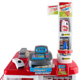 NNEDSZ 24 Piece Kids Super Market Toy Set - Red & White