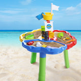 NNEDSZ Kids Beach Sand and Water Sandpit Outdoor Table Childrens Bath Toys