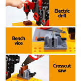 NNEDSZ Kids Pretend Play Set Workbench Tools 54pcs Builder Work Childrens Toys