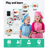 NNEDSZ Kids Kitchen Set Pretend Play Food Sets Childrens Utensils Wooden White