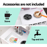 NNEDSZ Kids Kitchen Set Pretend Play Food Sets Childrens Utensils Wooden White