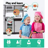 NNEDSZ Kids Kitchen Set Pretend Play Food Sets Childrens Utensils Toys Black