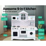 NNEDSZ Kids Kitchen Set Pretend Play Food Sets Childrens Utensils Toys White