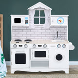 NNEDSZ Kids Kitchen Set Pretend Play Food Sets Childrens Utensils Toys White