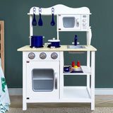 NNEDSZ  18 Piece Kids Kitchen Play Set - White