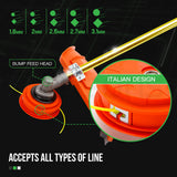 NNEMB 62CC Backpack Brushcutter Line Trimmer Whipper Snipper Brush Cutter Multi
