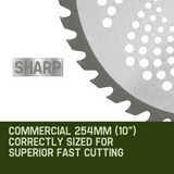 NNEMB Carbide Tipped 40 Tooth Brush Cutter Blade Whipper Snipper Brushcutter