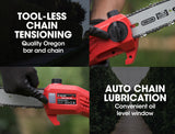 NNEMB 20V SYNC Lithium-Ion Cordless Pole Chainsaw with Battery and Charger Kit