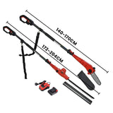 NNEMB Cordless 2 in 1 Pole Chainsaw and Hedge Trimmer Combo Kit-with 20V SYNC Battery and Charger