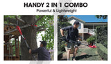 NNEMB Cordless 2 in 1 Pole Chainsaw and Hedge Trimmer Combo Kit-with 20V SYNC Battery and Charger