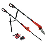 NNEMB Cordless 2 in 1 Pole Chainsaw and Hedge Trimmer Combo Kit-with 20V SYNC Battery and Charger