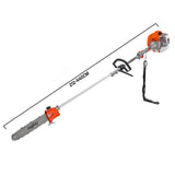 NNEMB 62CC Pole Chainsaw Petrol Chain Saw Brush Cutter Brushcutter Tree Pruner