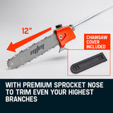 NNEMB 62CC Pole Chainsaw Petrol Chain Saw Brush Cutter Brushcutter Tree Pruner