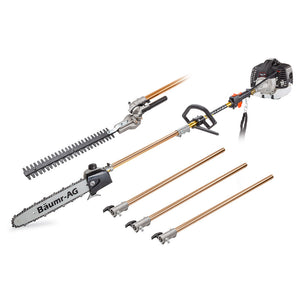 NNEMB 65CC Long Reach Pole Chainsaw Hedge Trimmer Pruner Chain Saw Tree Multi Tool