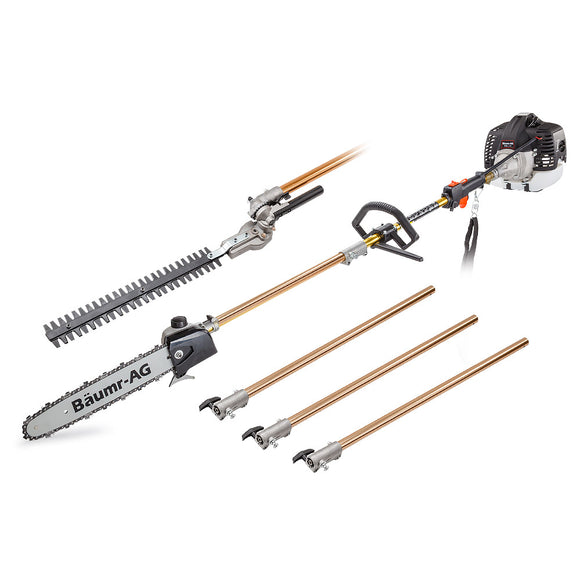 NNEMB 65CC Long Reach Pole Chainsaw Hedge Trimmer Pruner Chain Saw Tree Multi Tool