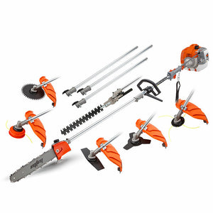 NNEMB Pole Chainsaw Brush Cutter Whipper Snipper Hedge Trimmer Saw Multi Tool 62CC
