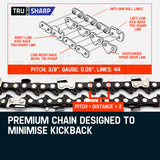 NNEMB 62CC Pole Chainsaw Hedge Trimmer Brush Cutter Whipper Snipper Multi Tool Saw