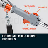 NNEMB 62CC Pole Chainsaw Hedge Trimmer Saw Brush Cutter Whipper Snipper Multi Tool