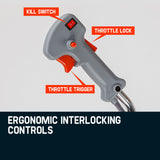 NNEMB 62CC Brush Cutter Whipper Snipper Trimmer Edger Brushcutter Multi Pole Tool