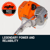 NNEMB 62CC Brush Cutter Whipper Snipper Trimmer Edger Brushcutter Multi Pole Tool