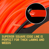 NNEMB 3.1mm x 120M Squared Tip Trimmer Line