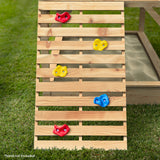 NNEMB Wooden Outdoor Play Equipment Cubby House Slide Sandpit Climbing Wall