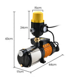 NNEMB Multi Stage High Pressure Water Pump for Farm Garden Irrigation