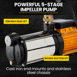 NNEMB Multi Stage High Pressure Water Pump for Farm Garden Irrigation