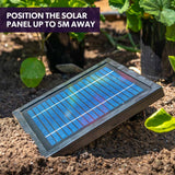 NNEMB 3 Tier Solar Powered Water Feature Fountain Bird Bath-Dark Grey